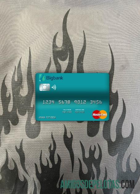 Estônia Bigbank Mastercard Photolook Front exemplo real